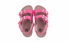 Dětské pantofle s odnímatelným páskem na patě růžové